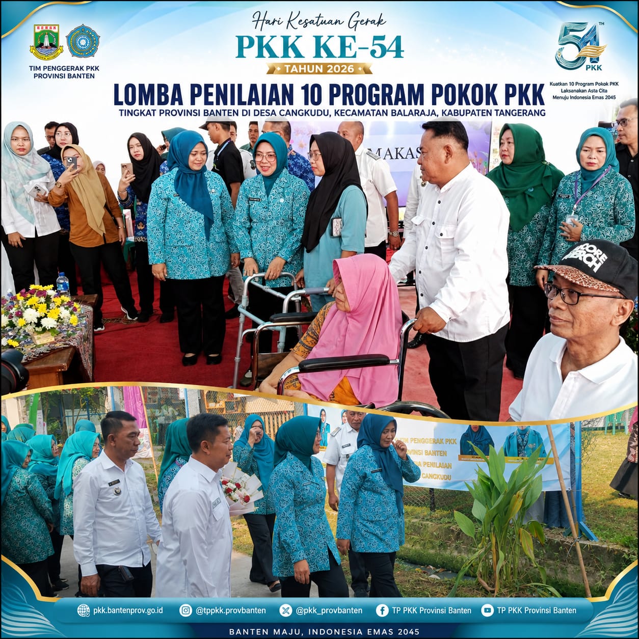 Tim Penggerak PKK Provinsi Banten Gelar Lomba Penilaian 10 Program Pokok PKK di Desa Cangkudu Balaraja