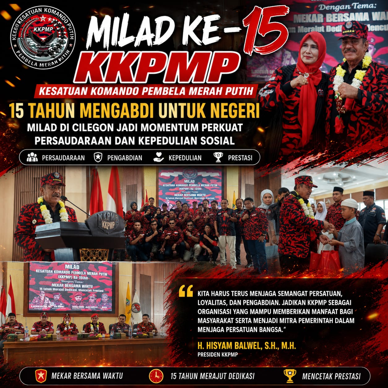 15 Tahun KKPMP Mengabdi untuk Negeri, Milad di Cilegon Jadi Momentum Perkuat Persaudaraan dan Kepedulian Sosial