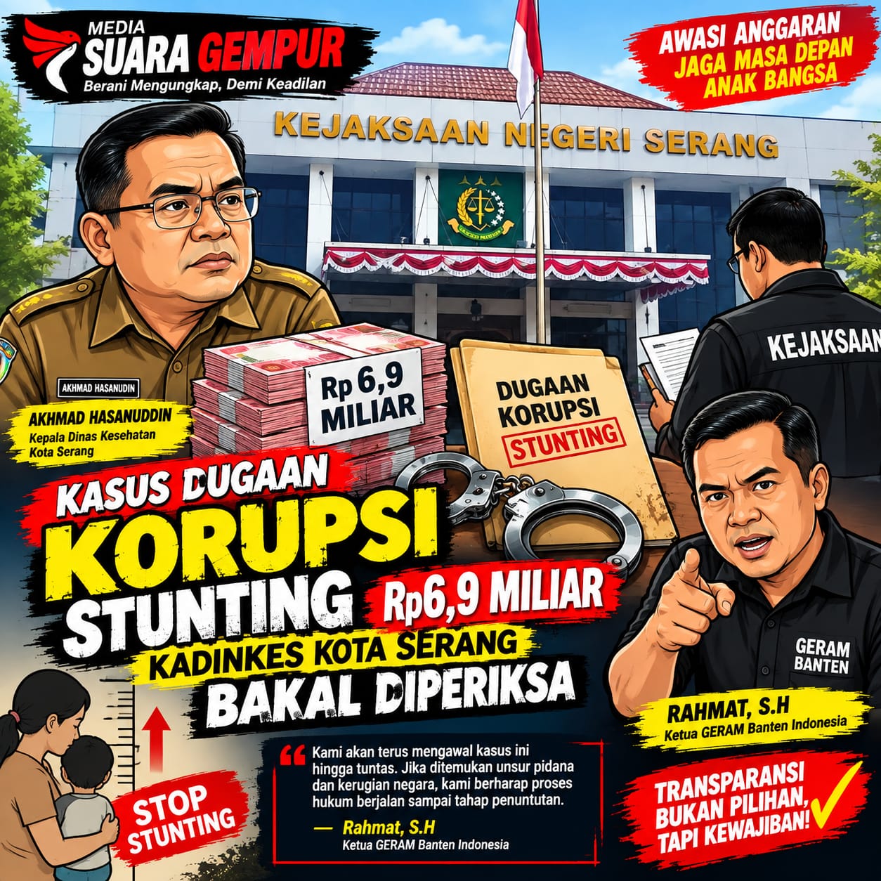 Kasus Dugaan Korupsi Program Stunting Rp6,9 Miliar Mengemuka, Kadinkes Kota Serang Bakal Diperiksa Kejaksaan
