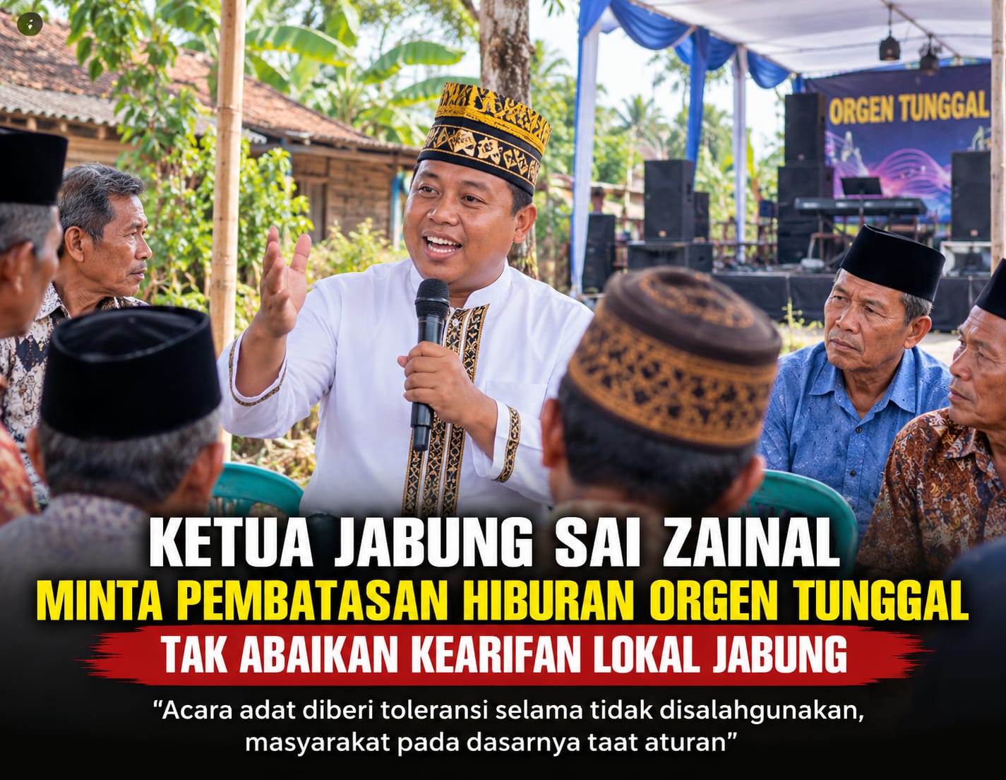 Ketua Ikam Jabung Sai (IJS), Zainal Abidin Minta Pembatasan Hiburan Orgen Tunggal Tak Abaikan Kearifan Lokal Jabung