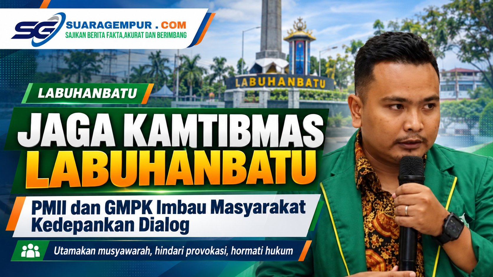 Jaga Kamtibmas Labuhanbatu, PMII dan GMPK Imbau Masyarakat Kedepankan Dialog